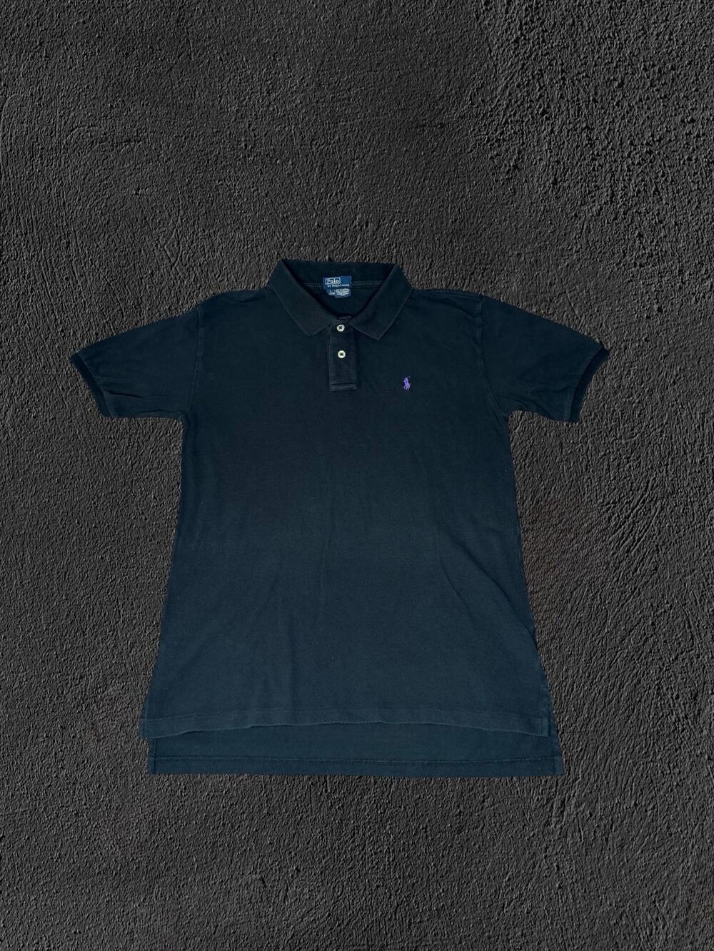 Y2K Polo Ralph Lauren 00’s Black with Purple Logo Youth Polo